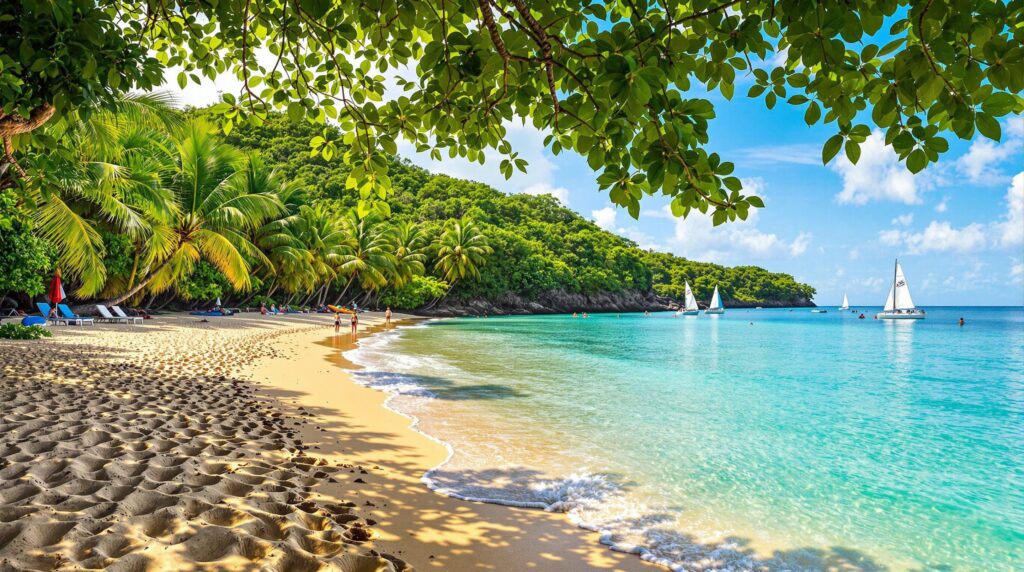 Plage du Souffleur Guadeloupe, entre sable fin et eaux cristallines