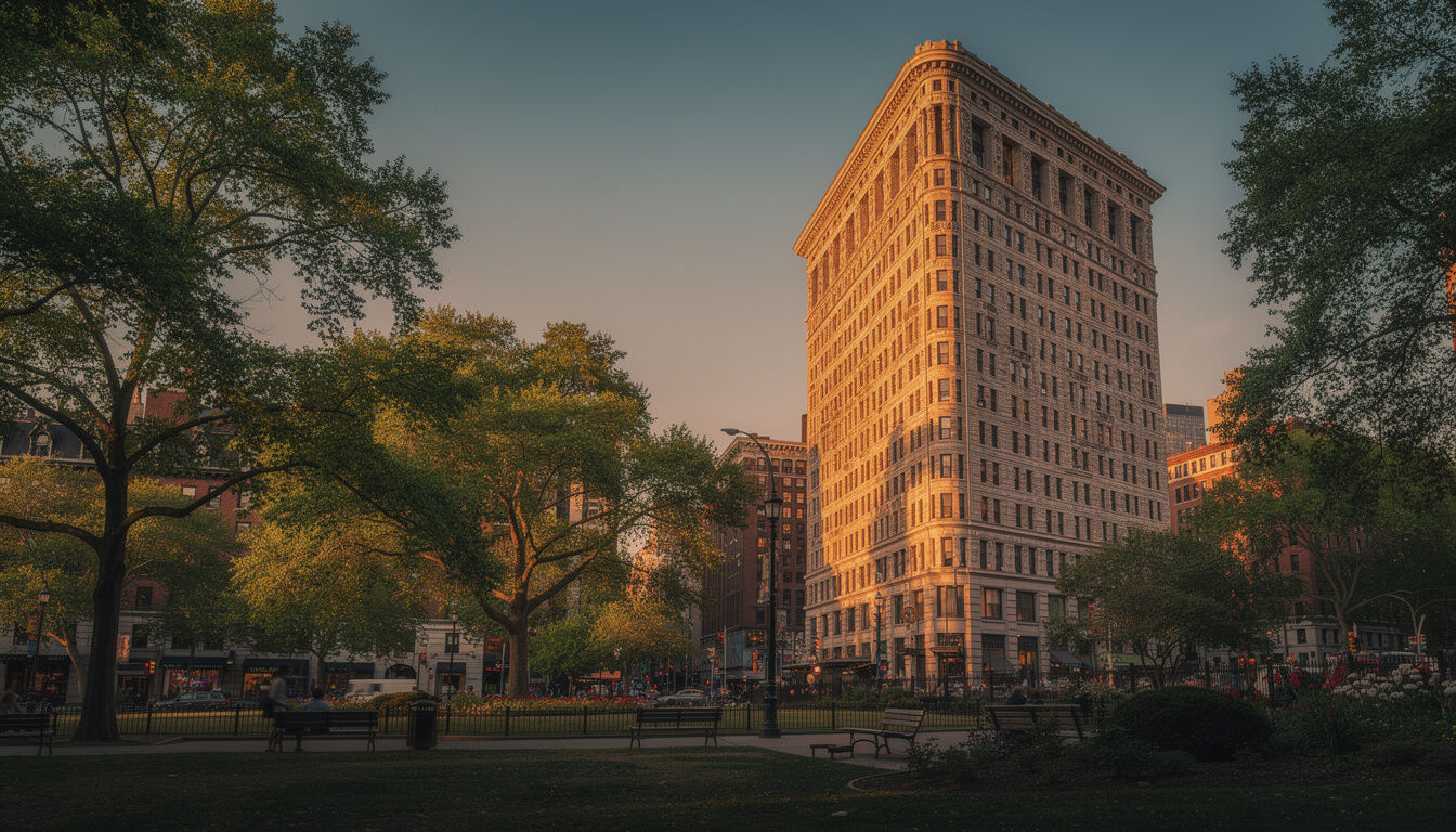 Découvrez l'histoire fascinante et l'architecture unique du Flatiron Building, l'un des bâtiments les plus emblématiques de New York.