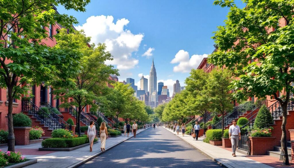 Découvrez Brooklyn Heights, un quartier emblématique de New York célèbre pour ses brownstones historiques. Explorez ses ruelles pittoresques, ses vues imprenables sur la skyline, ses parcs et ses cafés uniques. Idéal pour une visite authentique et culturelle.