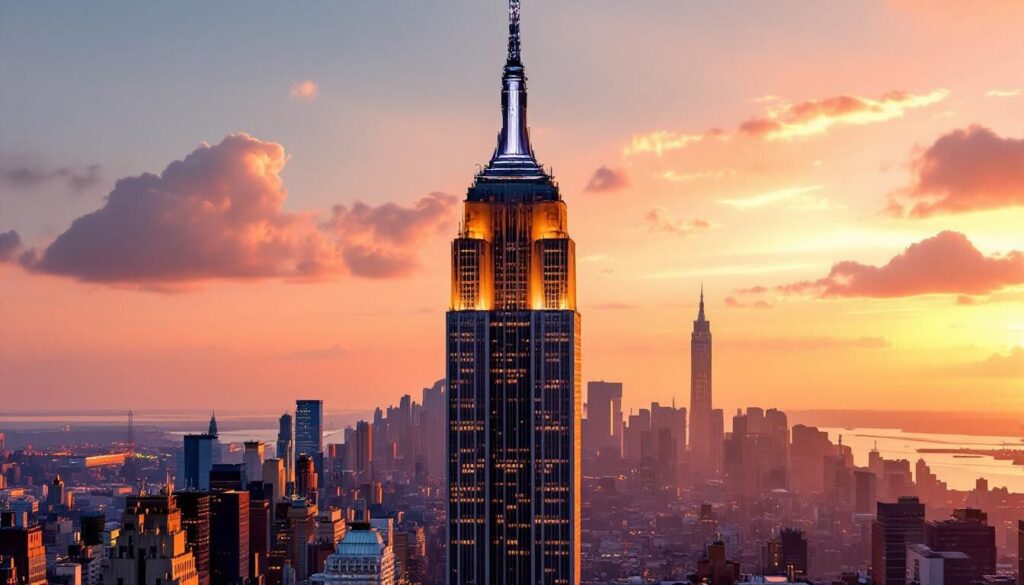 Découvrez l'Empire State Building, le joyau emblématique de New York, symbole d'architecture et de richesse culturelle offrant des vues imprenables sur la ville qui ne dort jamais.