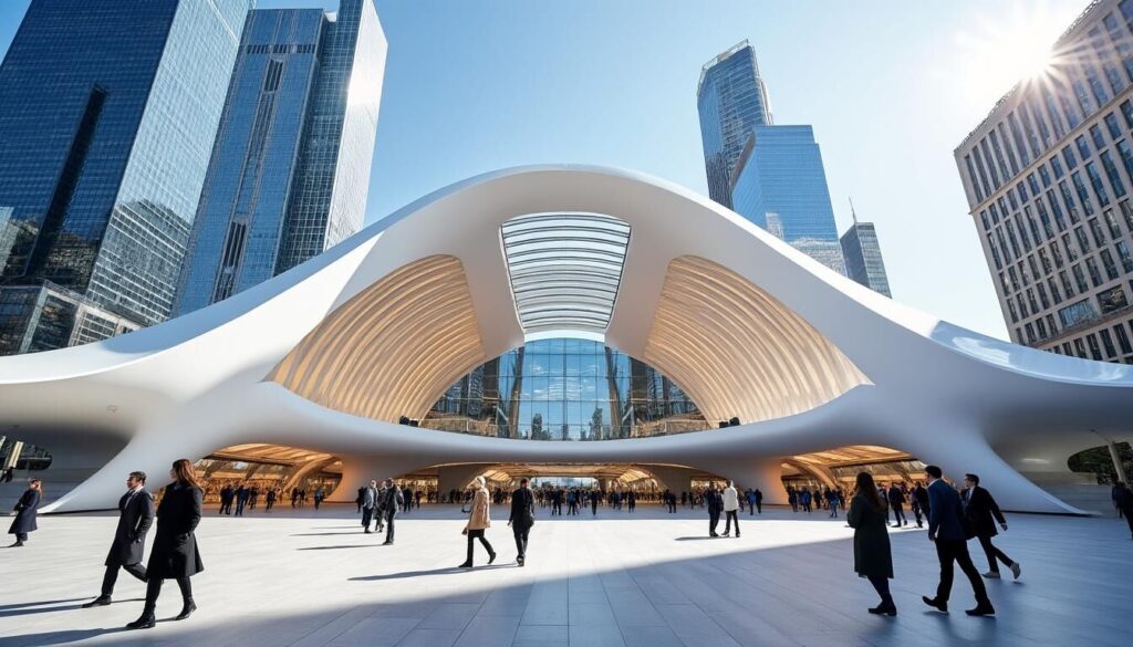 Découvrez l'Oculus à New York, une œuvre architecturale emblématique située au World Trade Center, symbole de modernité et de résilience dans la ville.
