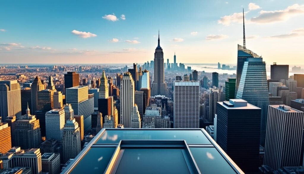Découvrez le Top of the Rock, un observatoire offrant une vue panoramique exceptionnelle sur New York et ses célèbres monuments. Une expérience incontournable pour admirer la ville sous tous ses angles.