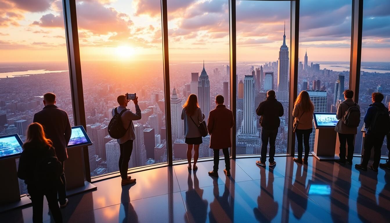 Découvrez la vue imprenable sur New York depuis le sommet du One World Observatory et vivez une expérience unique au cœur de la ville qui ne dort jamais.