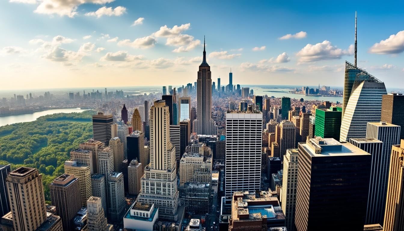 Découvrez le Top of the Rock, un observatoire emblématique offrant une vue panoramique spectaculaire sur la skyline de New York. Une expérience incontournable pour admirer la ville qui ne dort jamais.