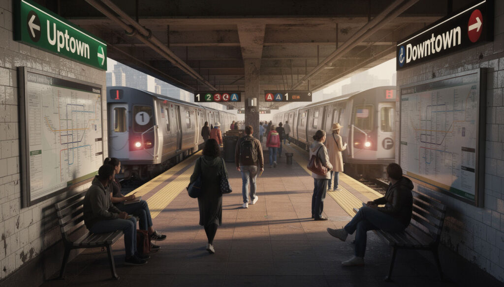 Découvrez comment prendre le métro à New York, comprendre les trajets uptown et downtown, et choisir les trains adaptés pour un déplacement facile et rapide dans la ville.