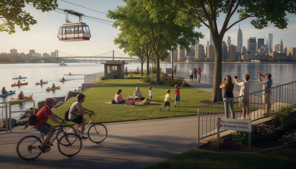 Découvrez Roosevelt Island à New York et explorez 5 activités incontournables pour profiter pleinement de cette île unique entre Manhattan et Queens.