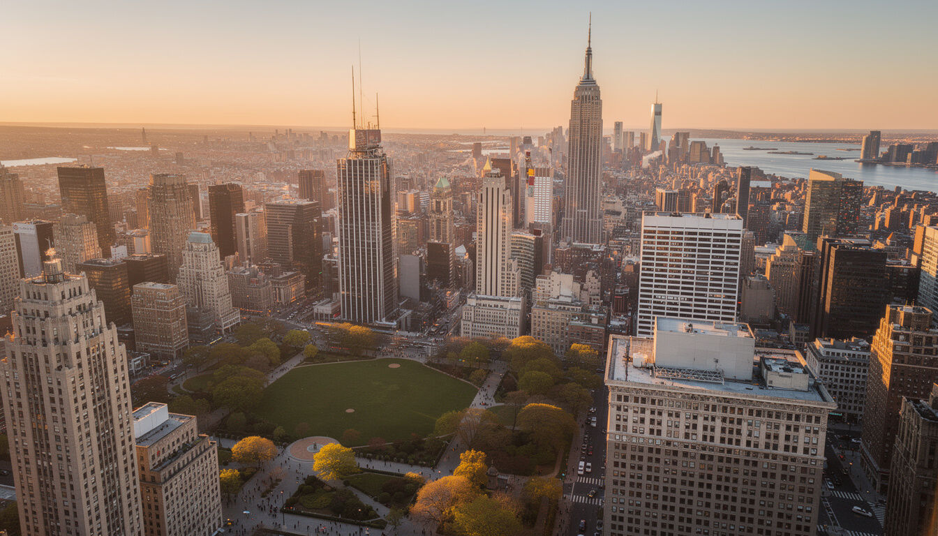 Découvrez Midtown Manhattan, le quartier emblématique de New York où tourisme et affaires se rencontrent au cœur de la ville, entre gratte-ciels légendaires, boutiques de luxe et places animées.